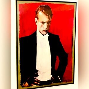 Autographed Michael Vollbrach Potrait “Garry Cooper” 1986 extremely rare piece.